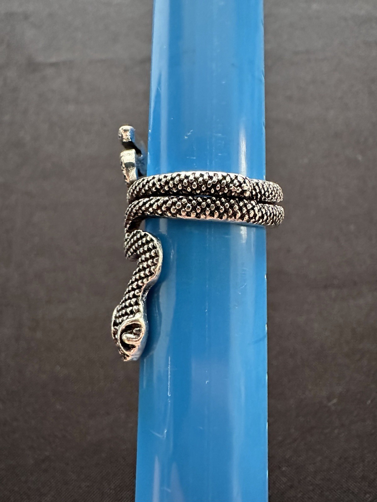 3 Three Snake Gothic Halloween Silver Tone Metal Adjustable Rings Intertwined