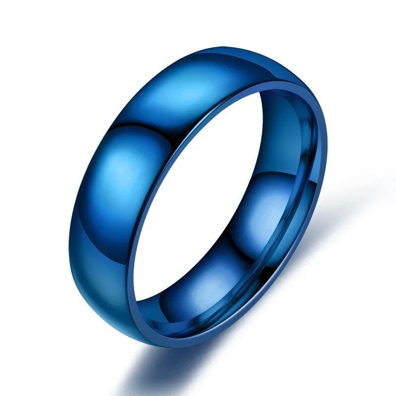 6MM Stainless Steel Gold Plated Men Women Wedding Ring Band Size 6-13