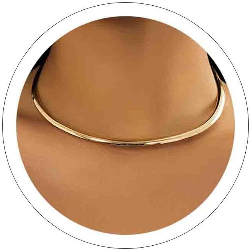 Chunky Gold Choker Necklaces for Women Non Tarnish Silver Statement Necklace for