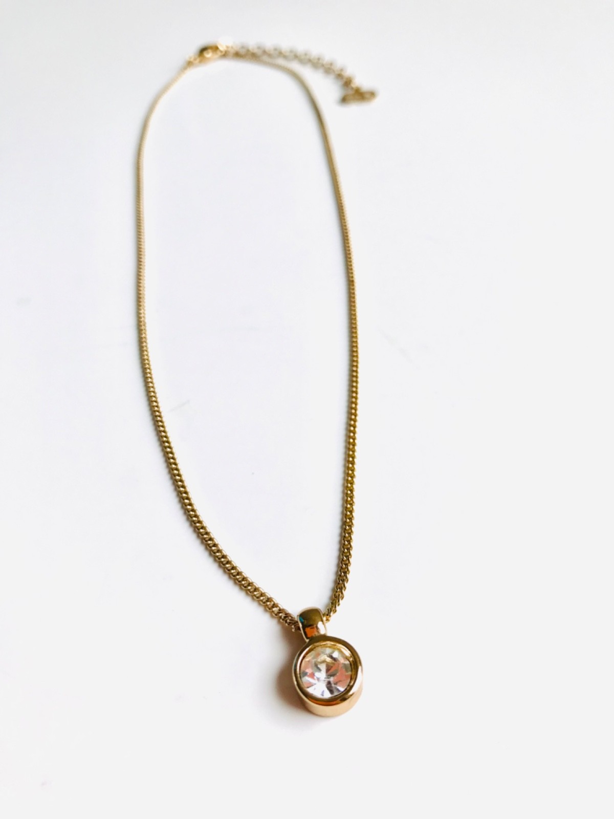 Christian Dior gold none one stone necklace