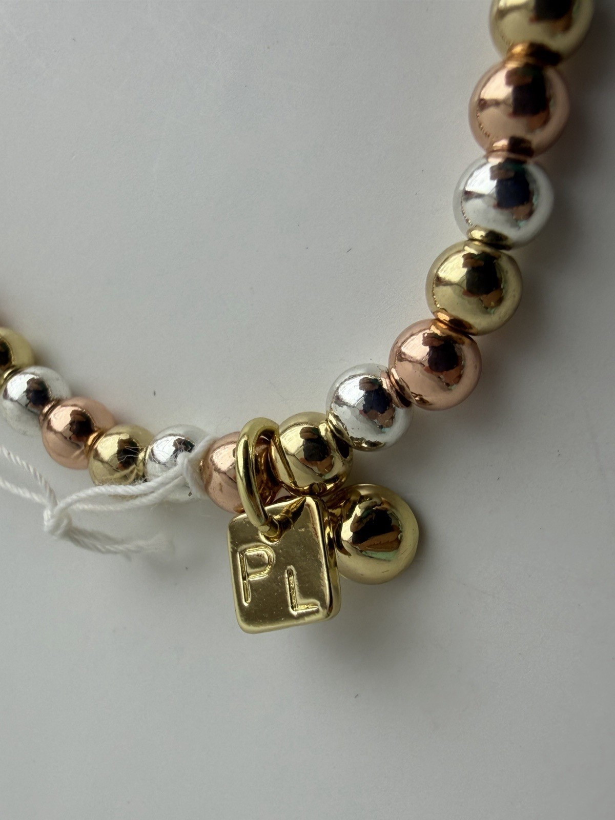 Park Lane LOVEY Gold Silver Rose Gold Bead Stretch Bracelet Retail $38 – NEW NWT