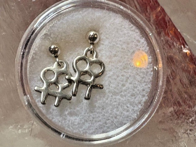 Double Venus symbol 92.5 posts w/ silver balls Lesbian LGBTQ Goddess by JKL 847