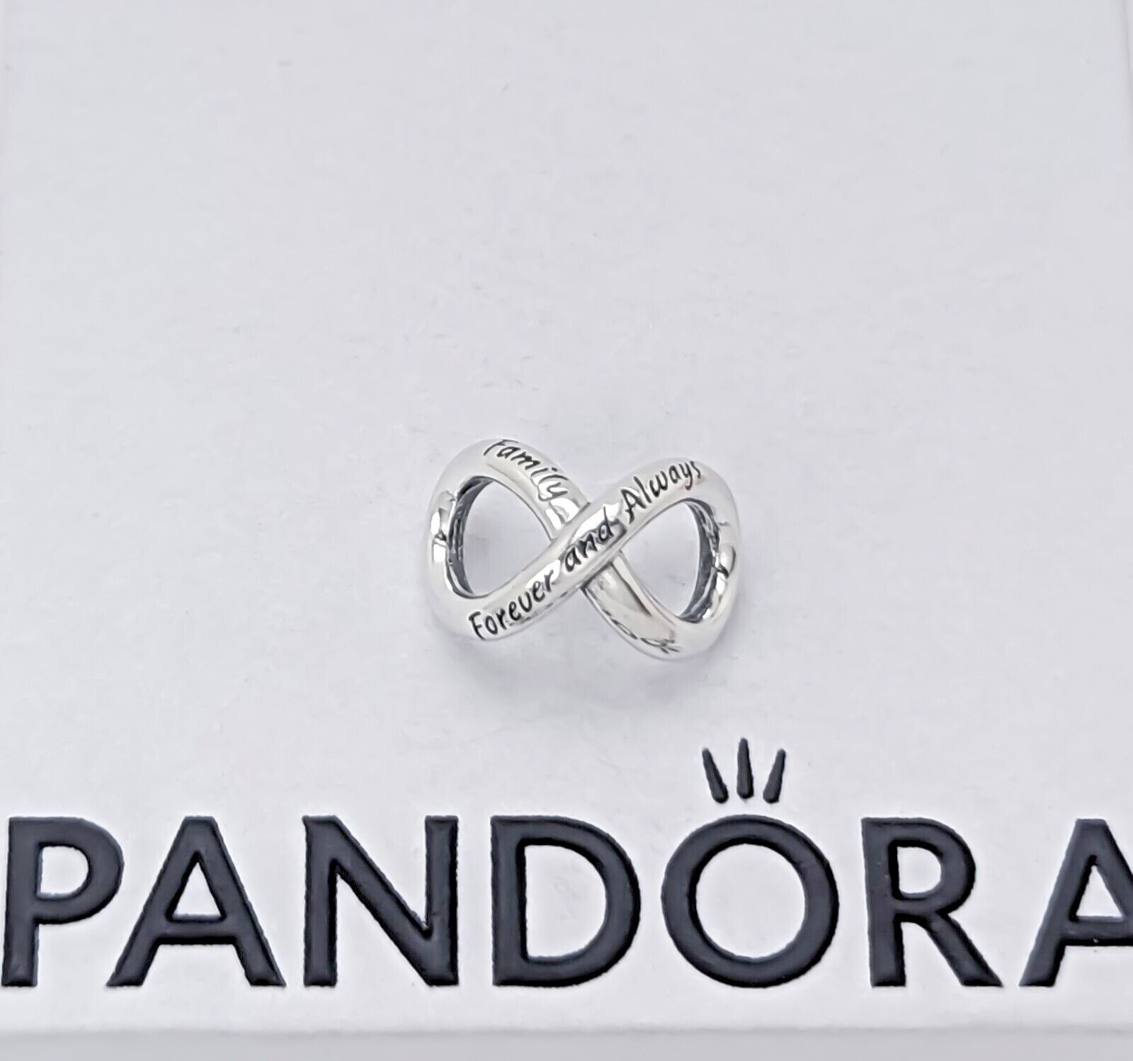 New 100% Authentic PANDORA 925 ale Forever & Always Infinity Charm 793243C00