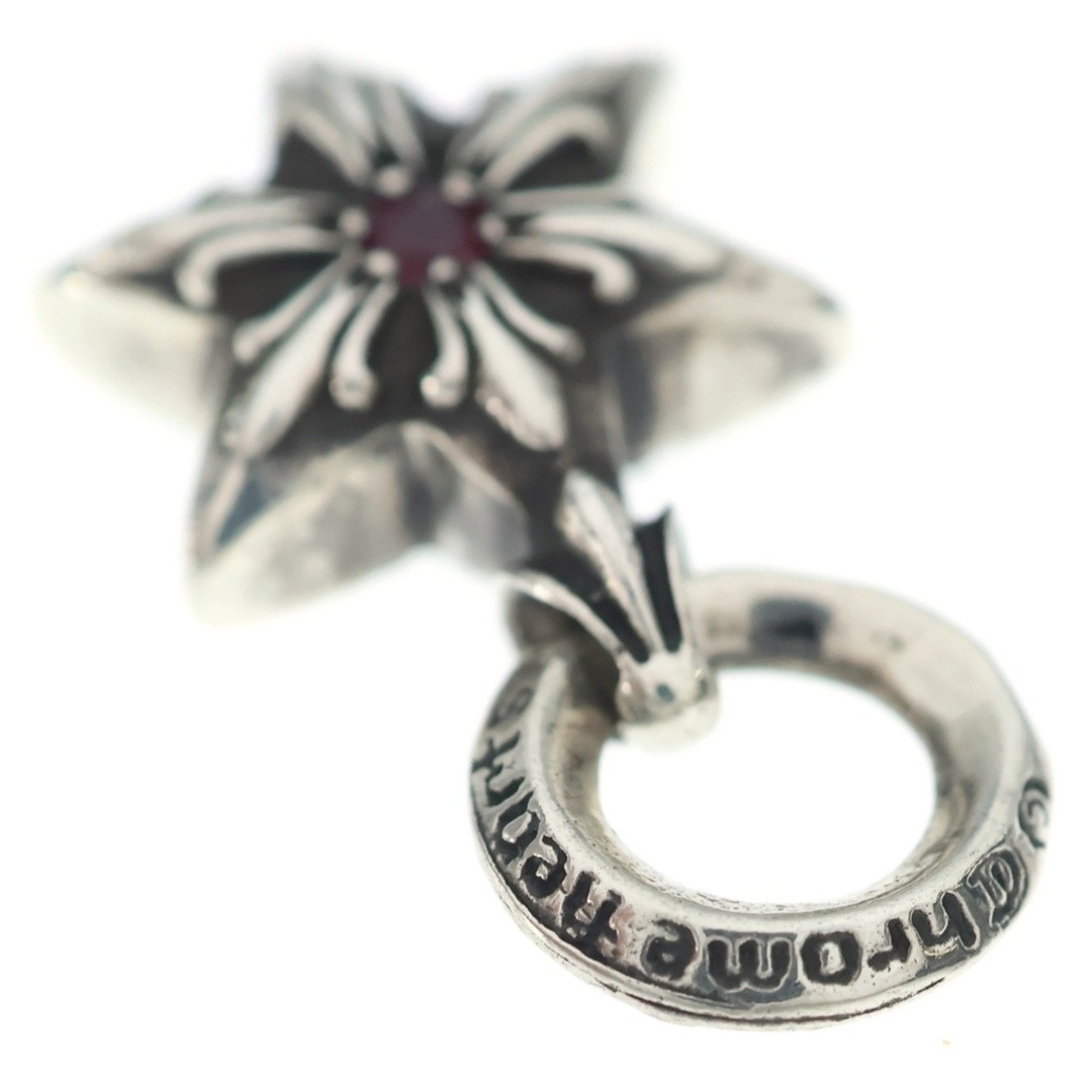 Chrome Hearts Old Star Charm 1rby 6 Point Single Sided 1 Ruby Silver Used bdd32d