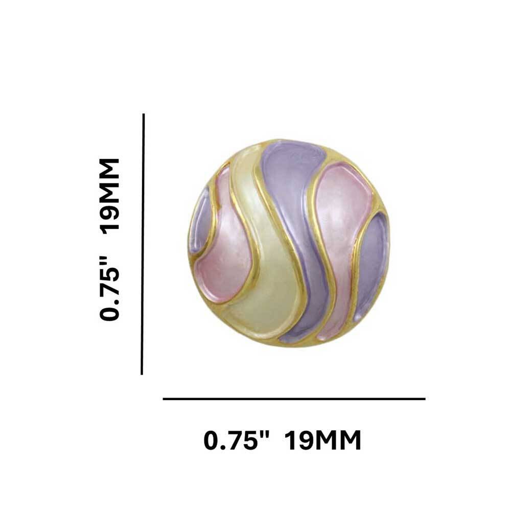 Pastel Enamel Striped Dome Pierced Earring – EQ440