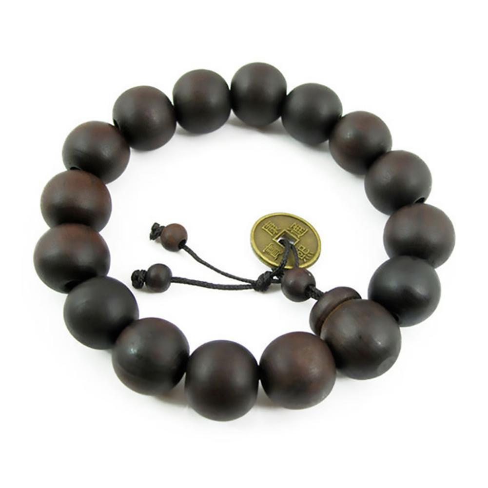 4PCS 12MM Wooden Men’s Buddha Buddhist Prayer Beads Tibet For Mala Bracelet NEW