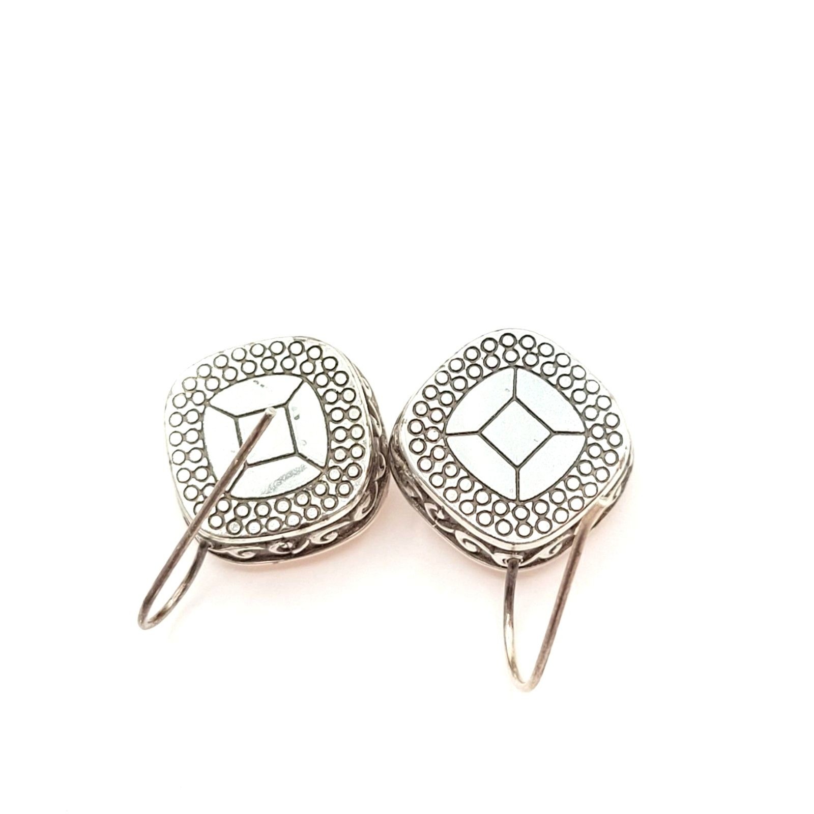 Vintage Brighton Venus Rising Pink Swarovski Crystal Cushion Drop Earrings