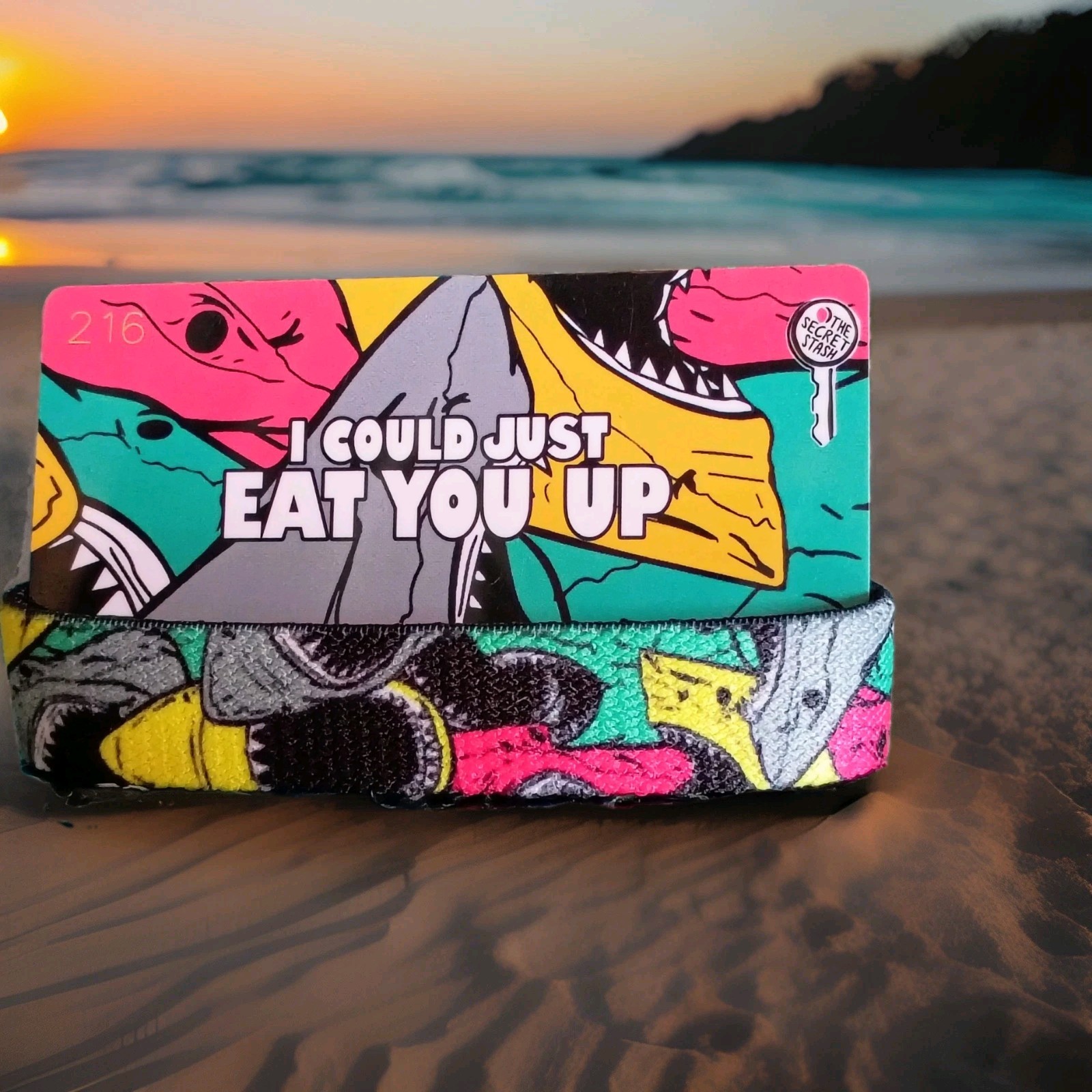 ZOX “I COULD JUST EAT YOU UP” Strap W/ Card. (Size Medium) -Silver