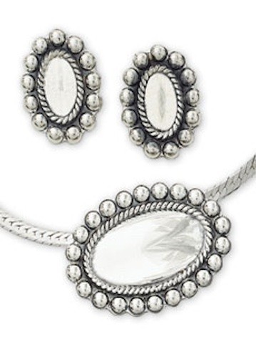 Hobby Horse Silhouette Jewelry set, Necklace & Earrings, Brand New!