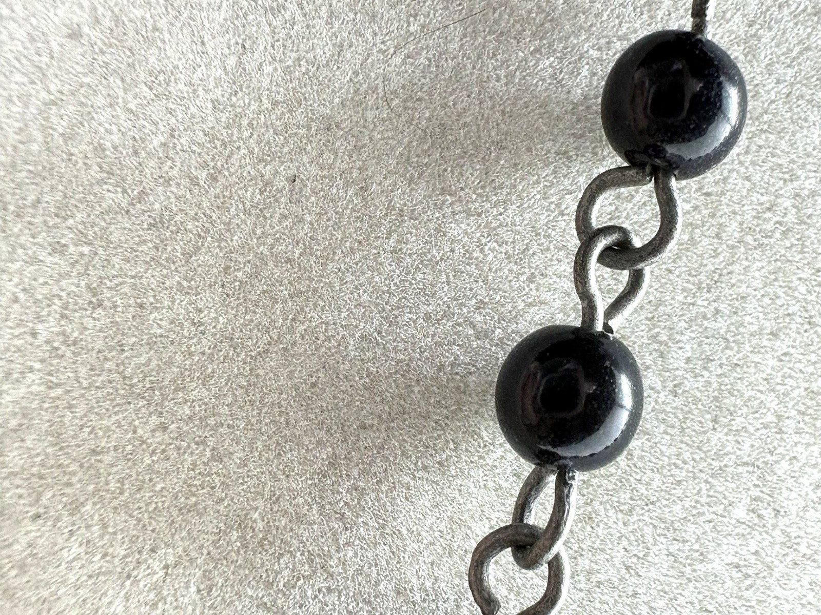 Gothic Black Beaded Y Drop Necklace W/ Pewter Skull & Red Rose