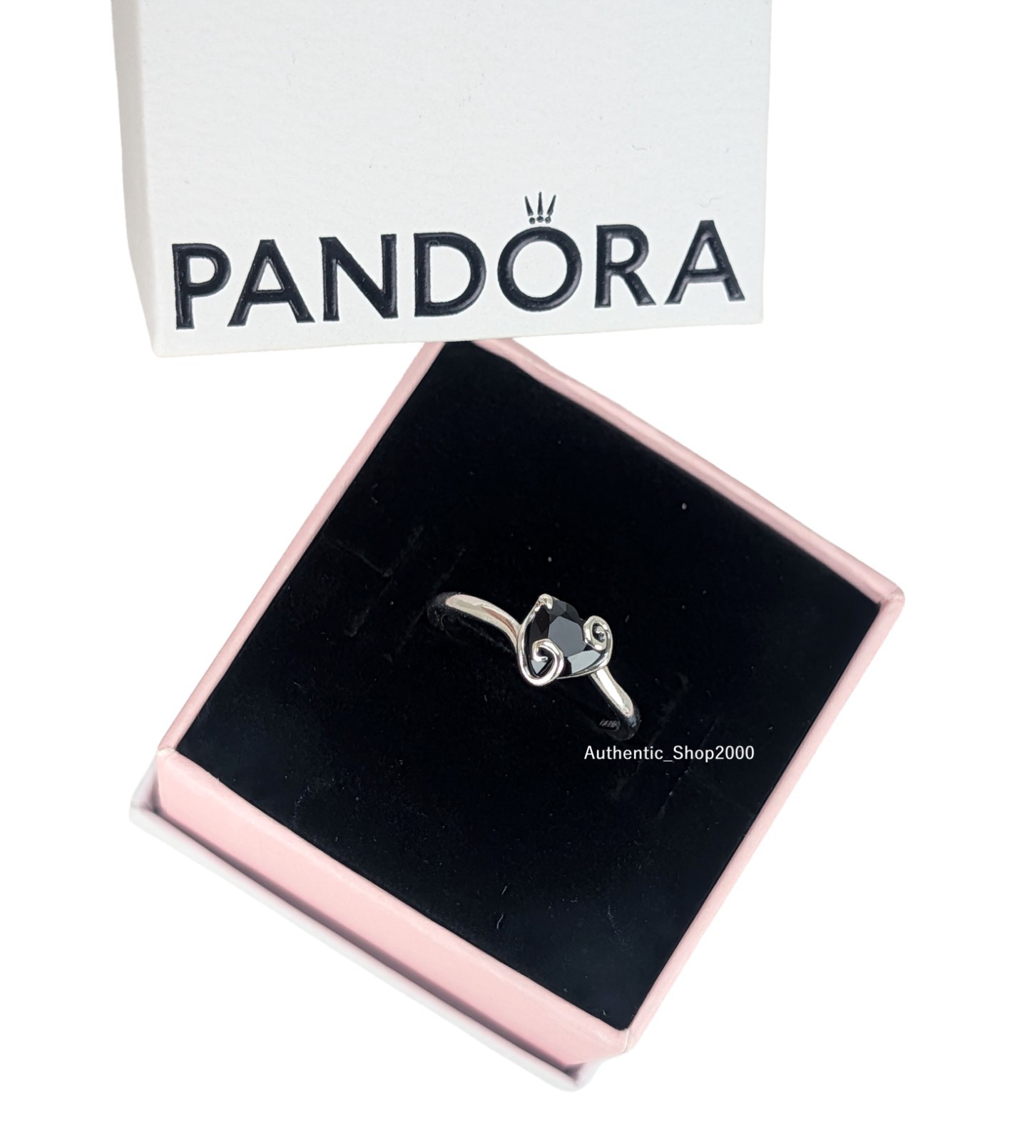 PANDORA Disney The Nightmare Before Christmas Jack Black Heart Ring 194733C01
