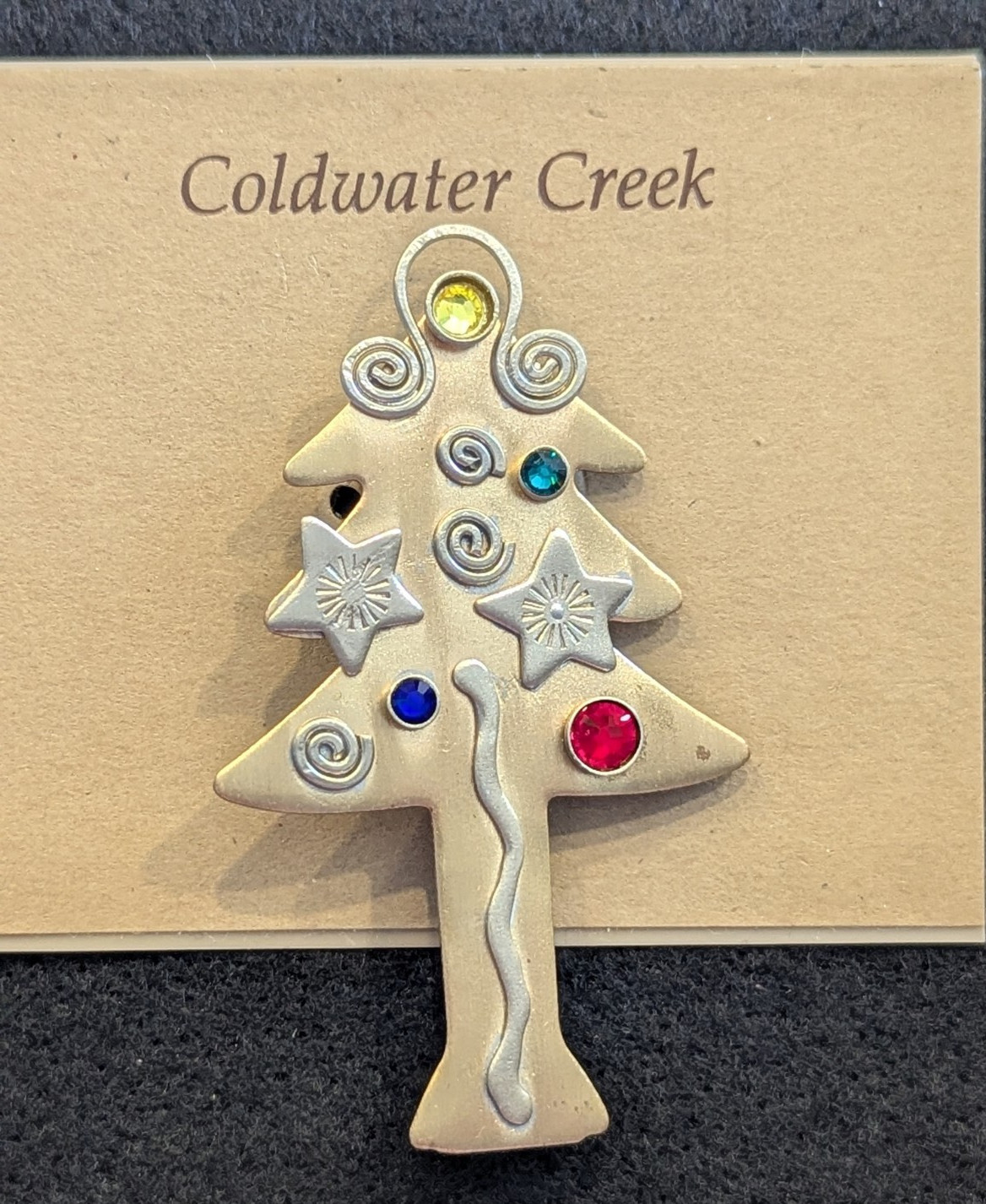 Christmas Tree Lot of 7 Vintage New Pin Brooch Repair As Is Missing Rhinestones