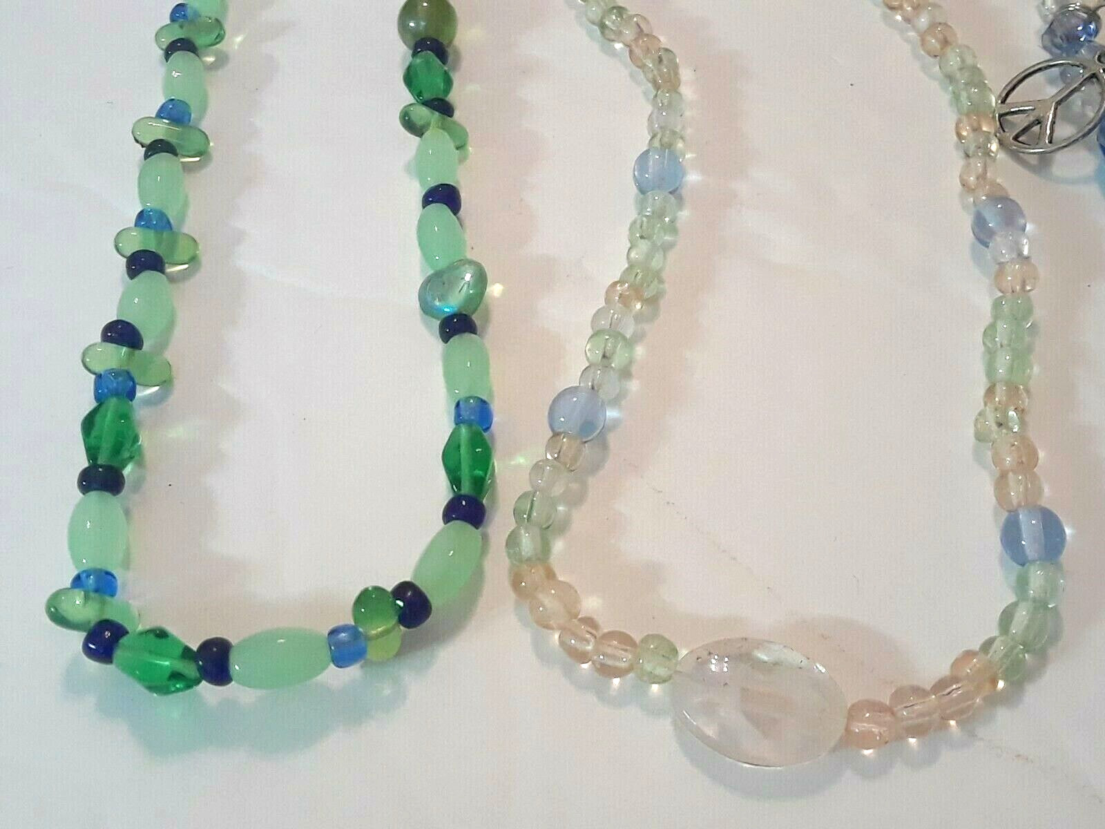 Beautiful colorful necklaces. Crystal, Glass, gem beads. moon glow, art glass +