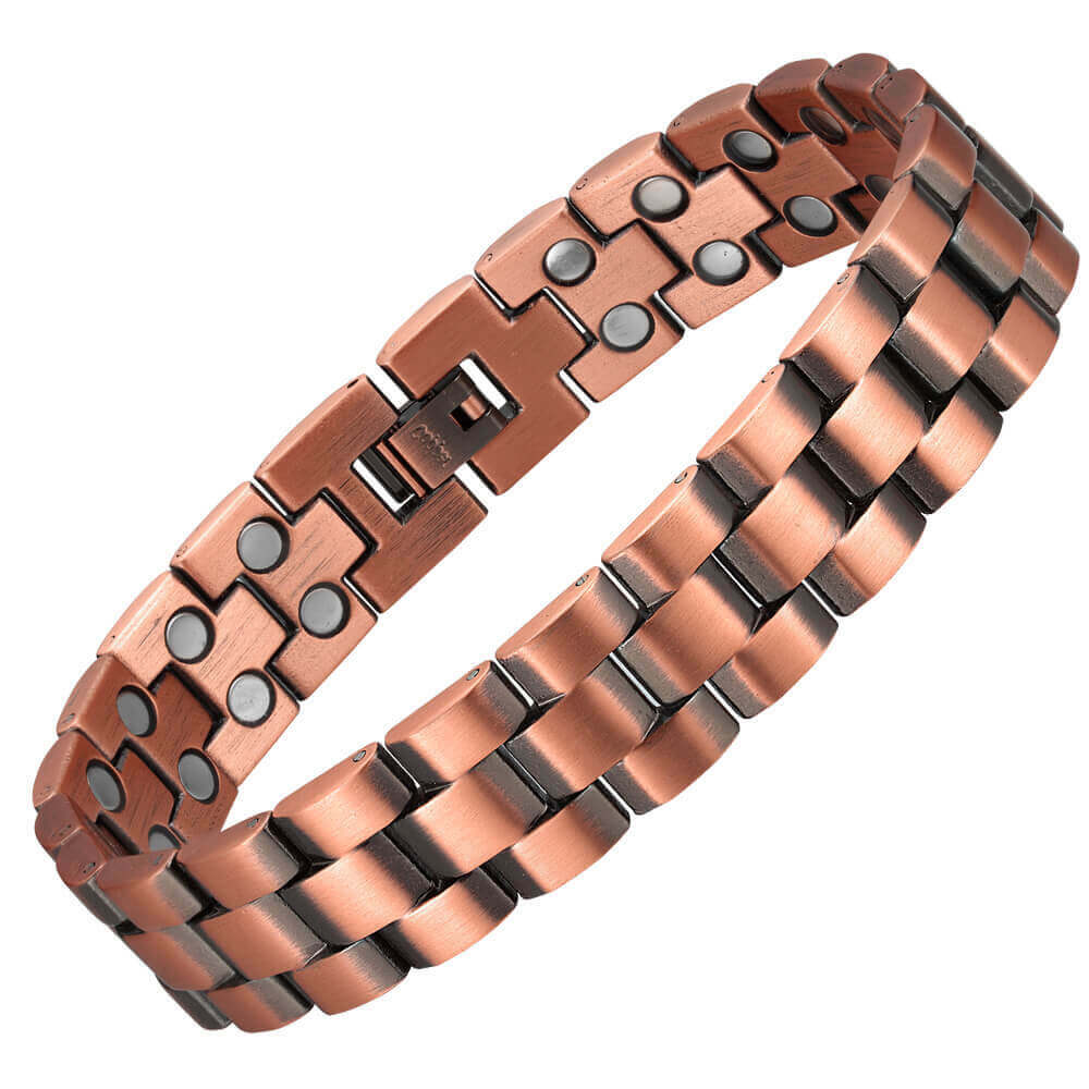 HEAVY Pure Copper Magnetic Bracelet Men Arthritis Pain Relief Balance Energy NEW