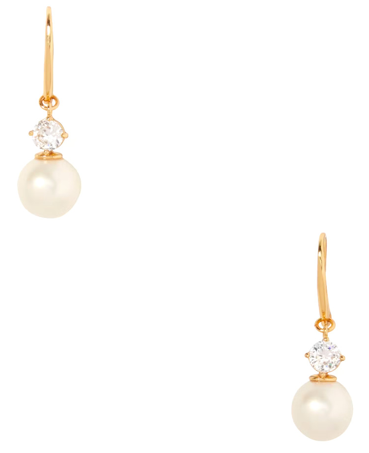 ❤️Kate Spade Pearls of Wisdom Drop Earrings – Metal w/Cream Plastic Pearl – NWT