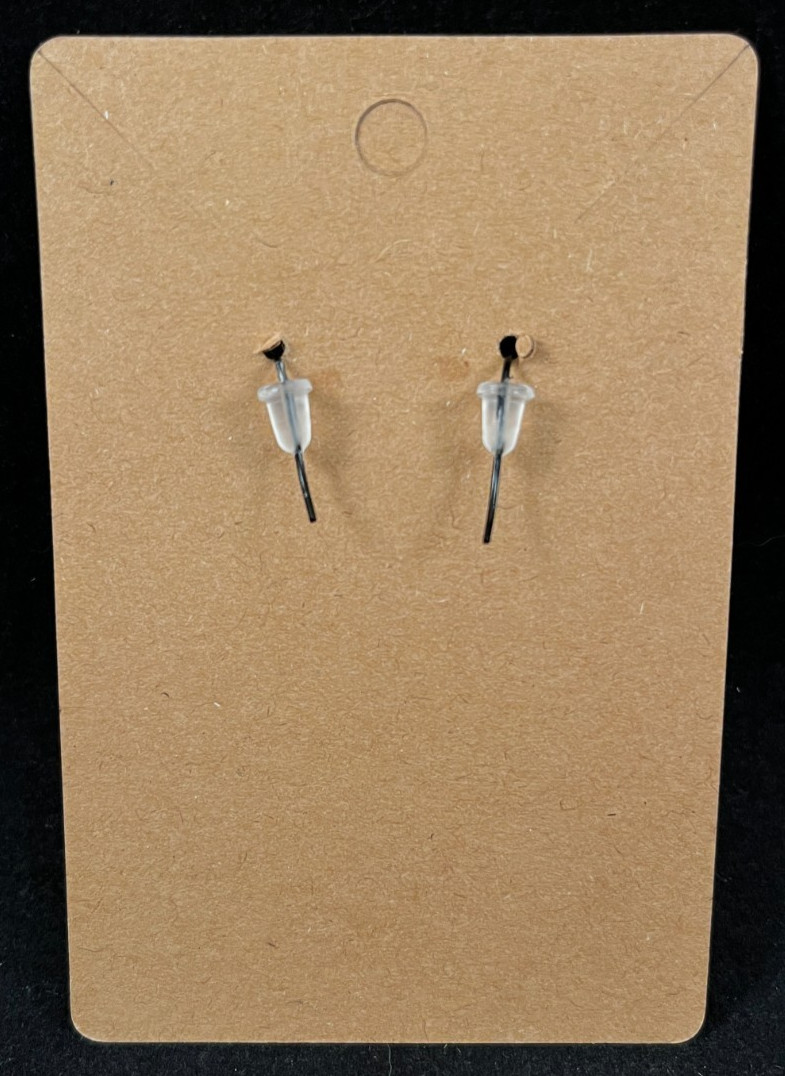 Bloody Axe Earrings – Dangle – Black Hooks – Serial Killer – Halloween -Handmade