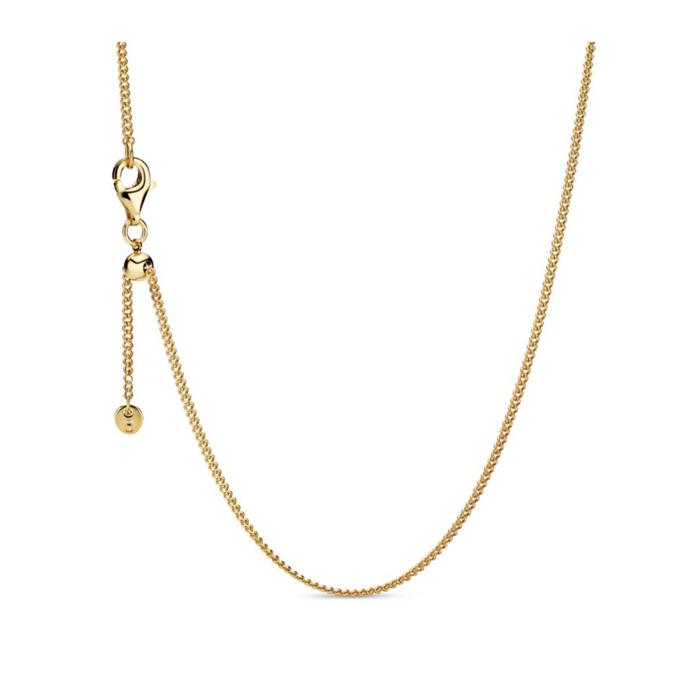 PANDORA 14K Gold Curb Chain Necklace 23.6-inch – 368638C00-60