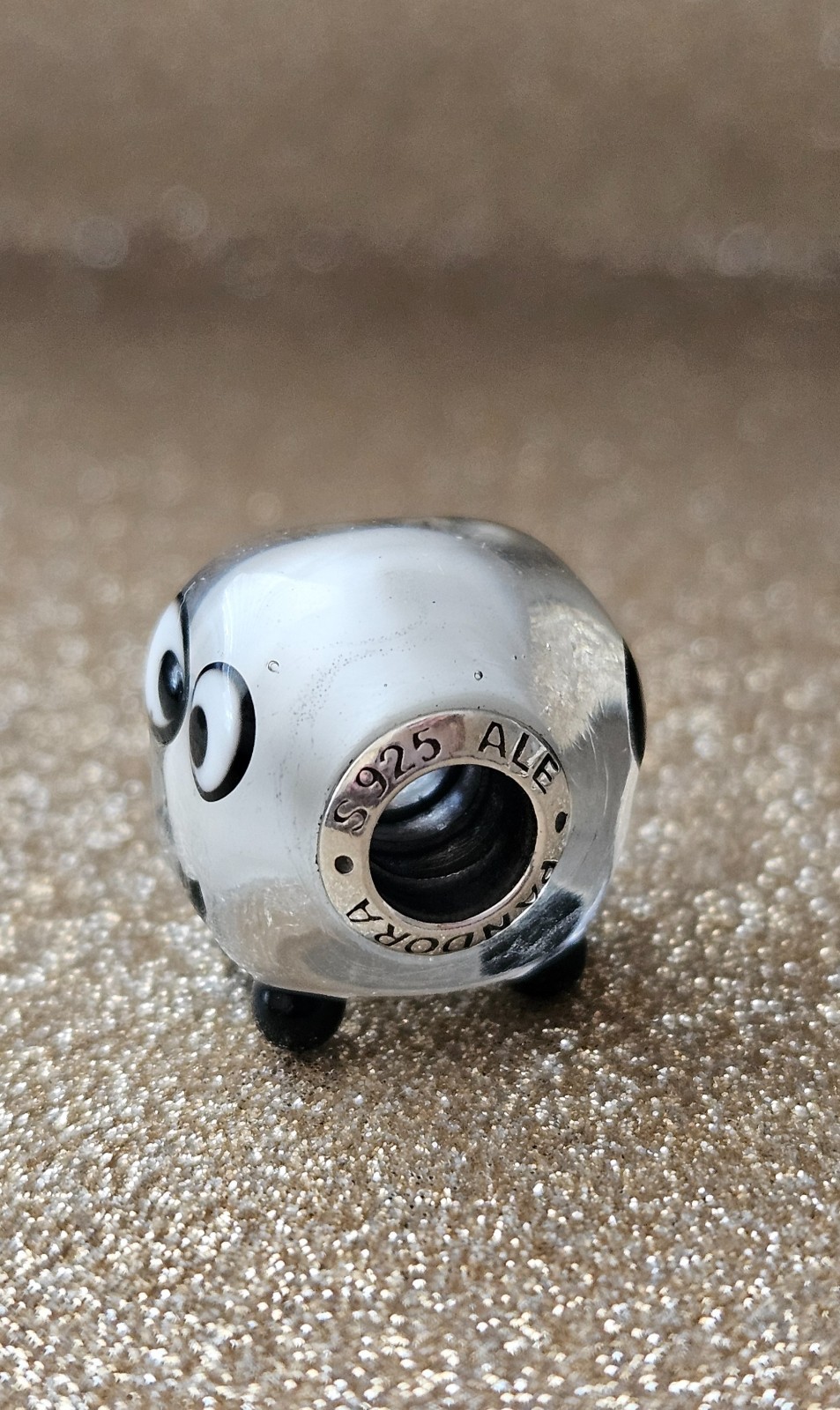 Authentic Pandora Cute Heart Melter Silver Murano Charm