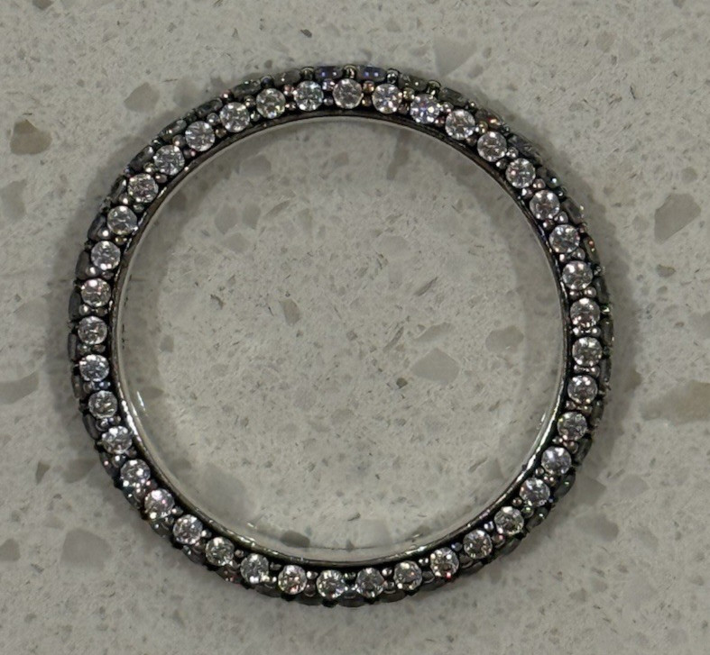 NEW Genuine Pandora Sterling Silver Timeless Pave Single-Row Ring Size 60 / 9
