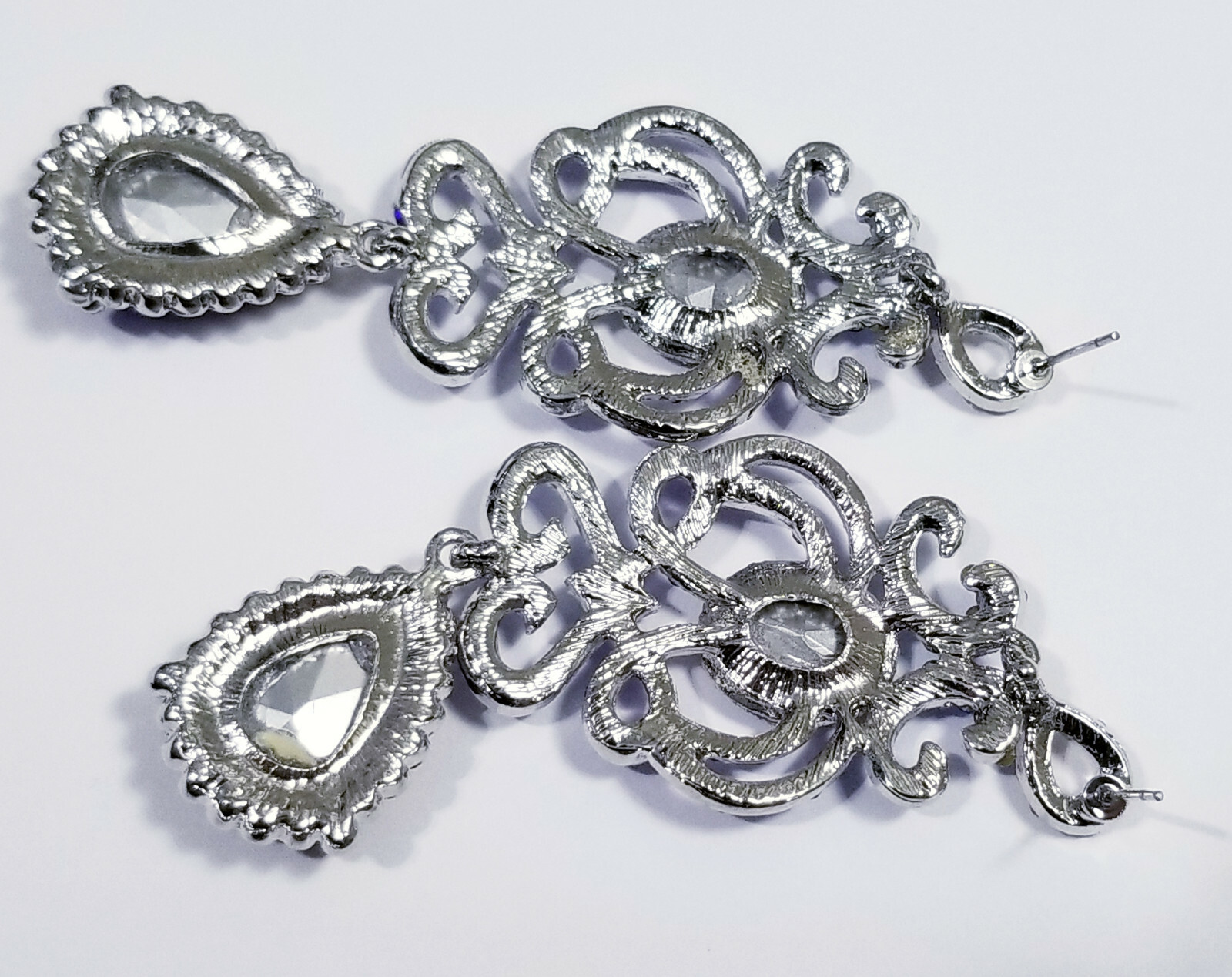 Chandelier Earrings Rhinestone Austrian Crystal 3.1 in Clear