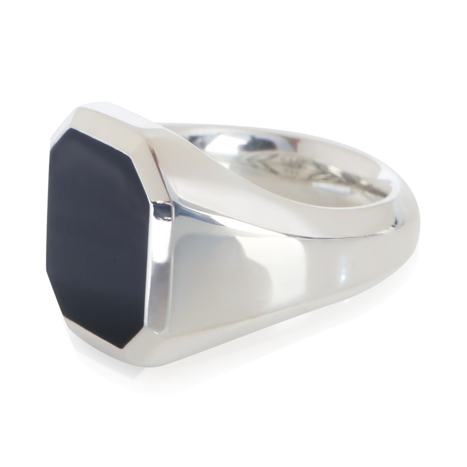 David Yurman Sterling Silver Onyx Streamline Signet Ring