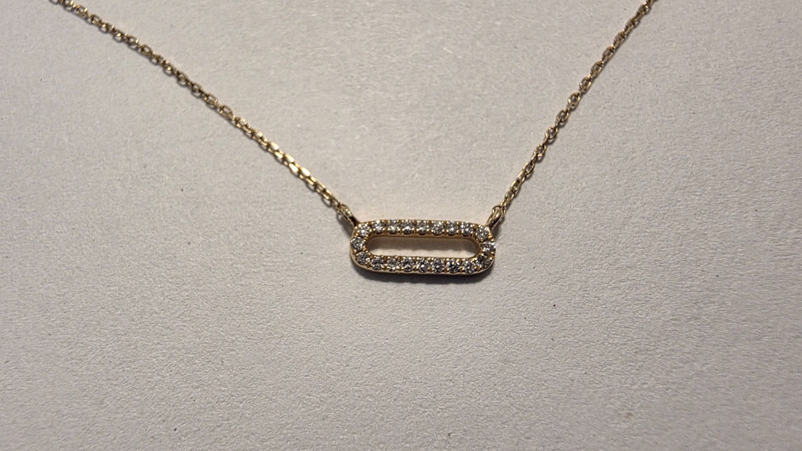 Gorjana 14k Gold Chain with Diamond Oval