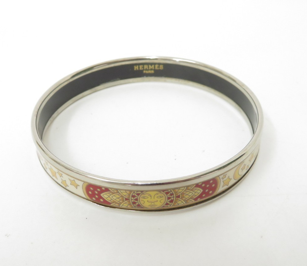 Authentic Hermes Emaille PM Bracelet Bangle A#48756