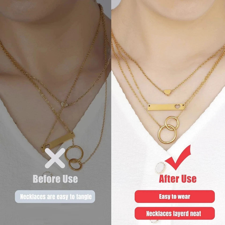 Silver Necklace Separator for Layering Necklace Layering Clasps Connectors for