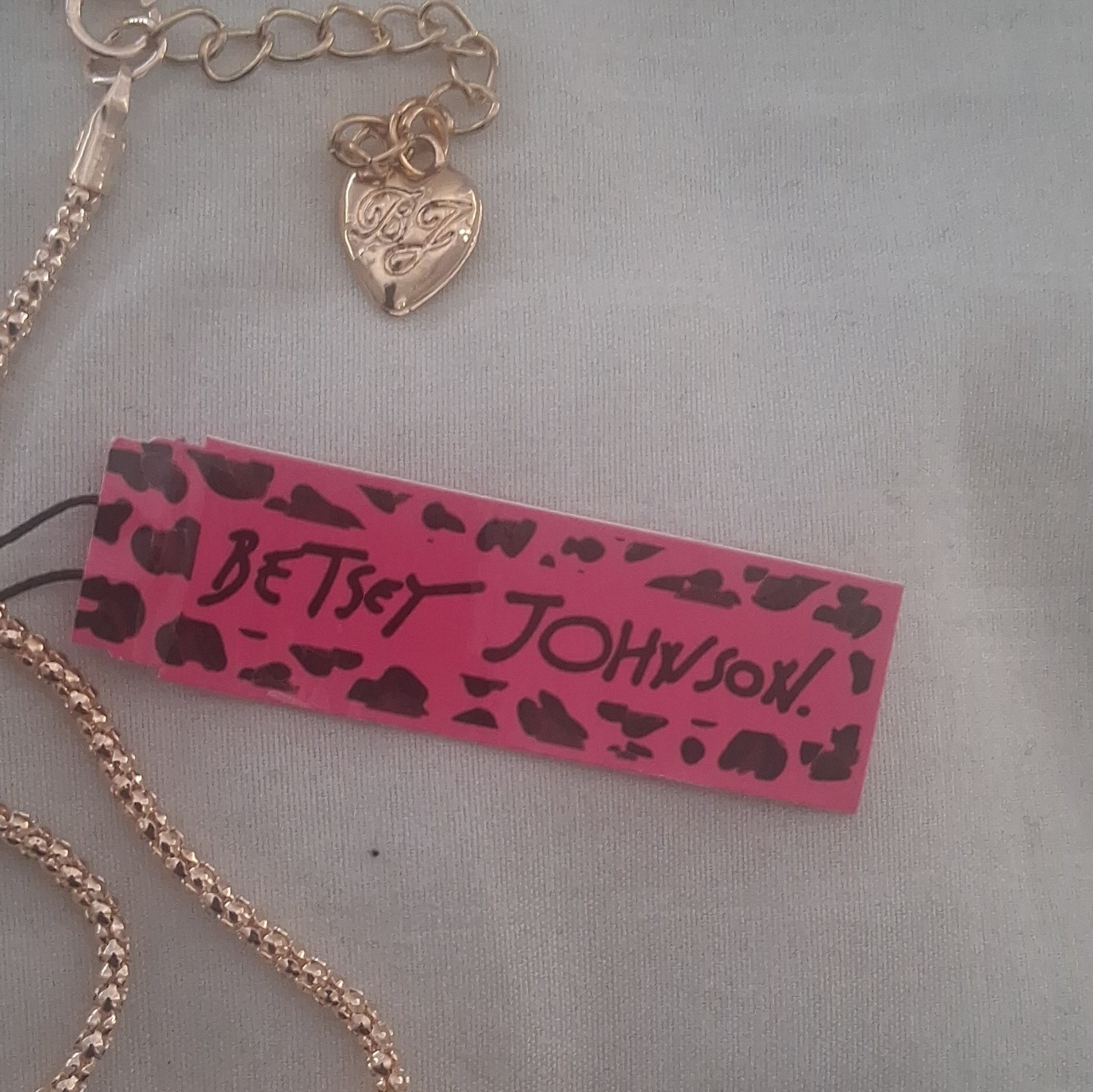 Betsey Johnson Red Lips & Lipstick Crystal Rhinestone Pendant Necklace Signed