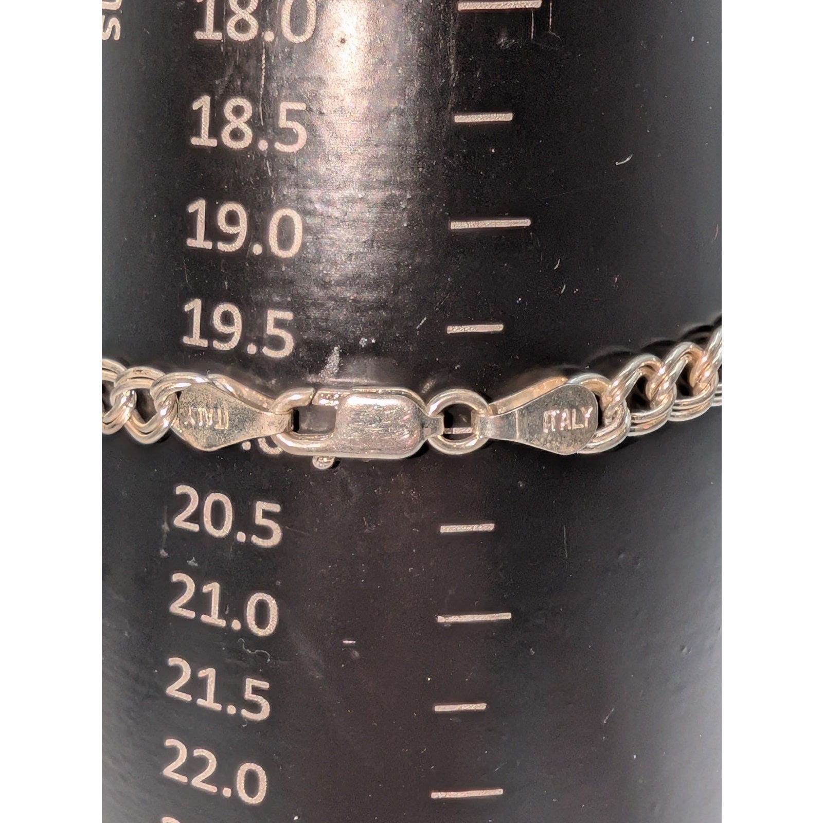 925 Sterling Silver Double Curb Link Chain 5mm 8″ Charm Bracelet