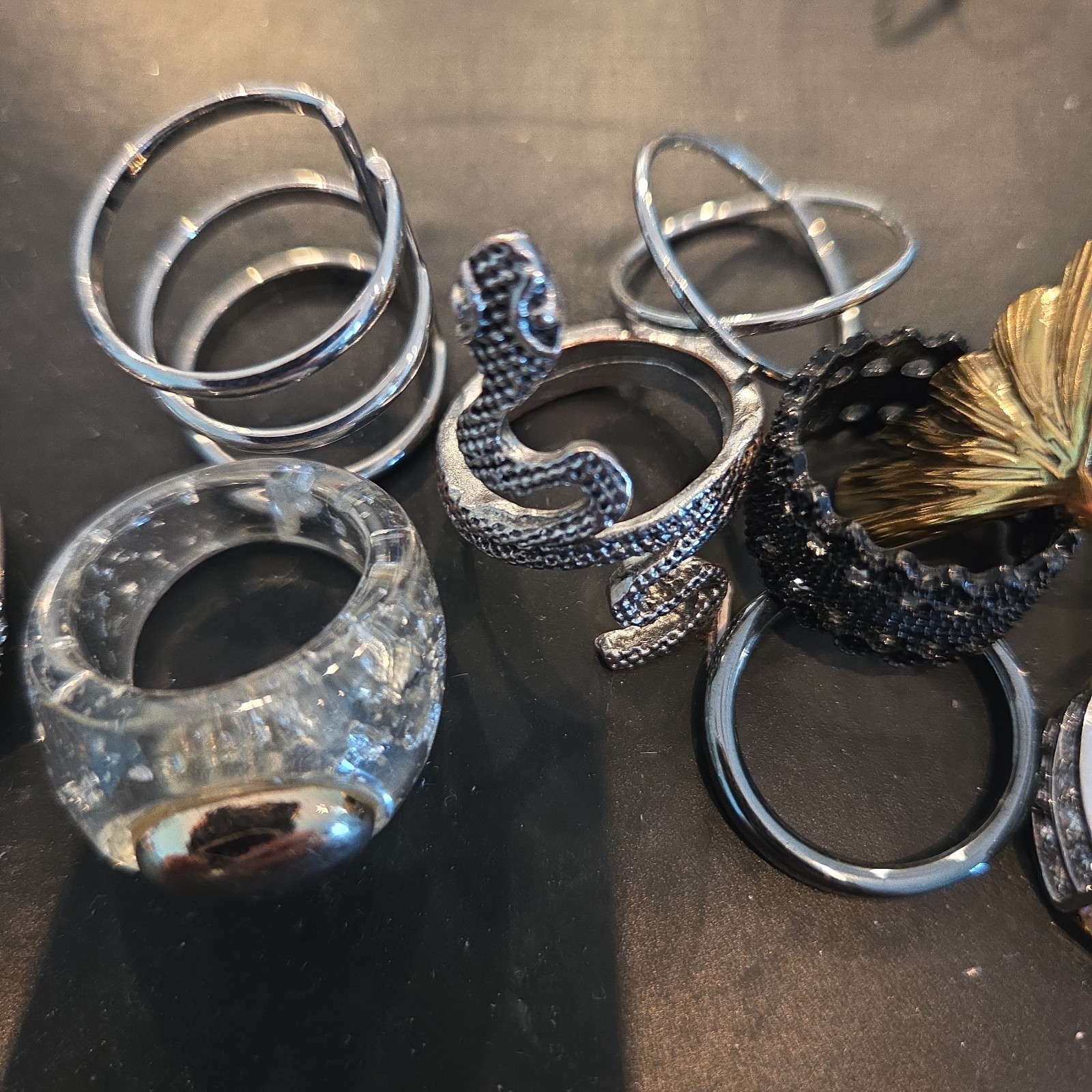 Miscellaneous Rings mixed multicolor Rings Lot of 28 sz 7