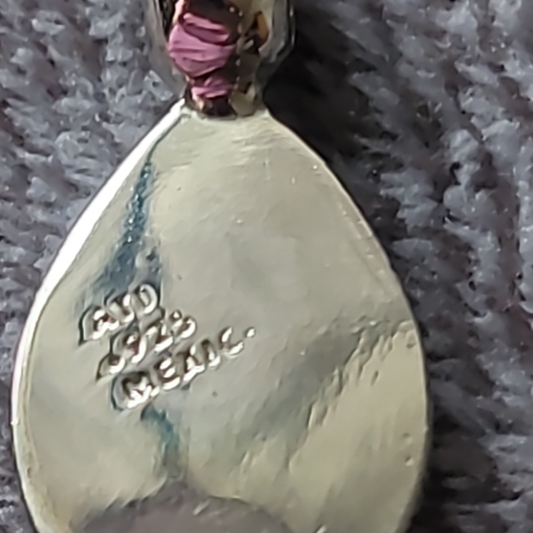 ATI Mexico 925 Sterling Silver Turquoise Teardrop Pendant – Stamped No Chain