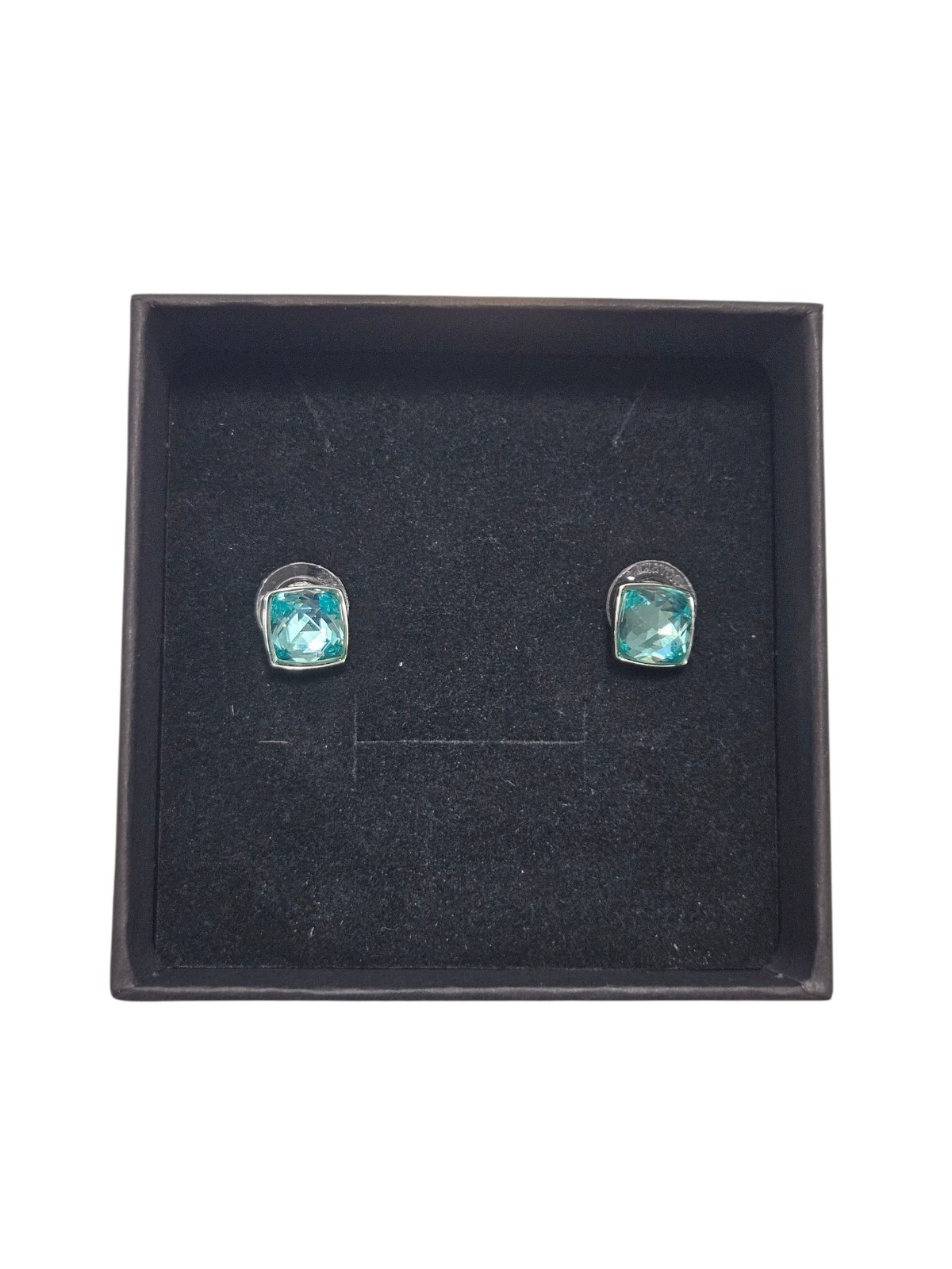 Swarovski Aqua Crystal Stud Earrings – 0.8 cm