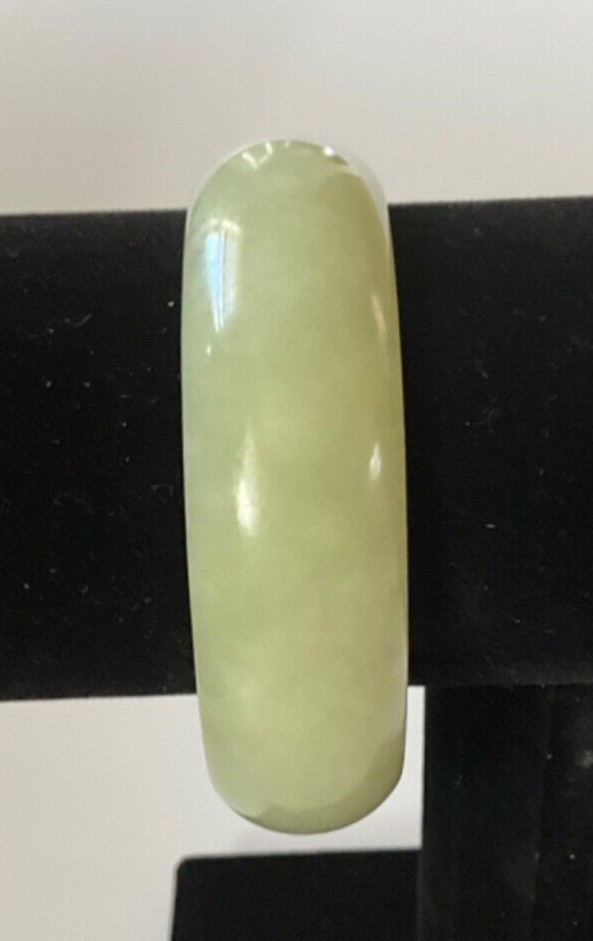 Nephrite JADE Jadeite Bangle Cuff Bracelet size 16. 60mm. 18mm Estate Find