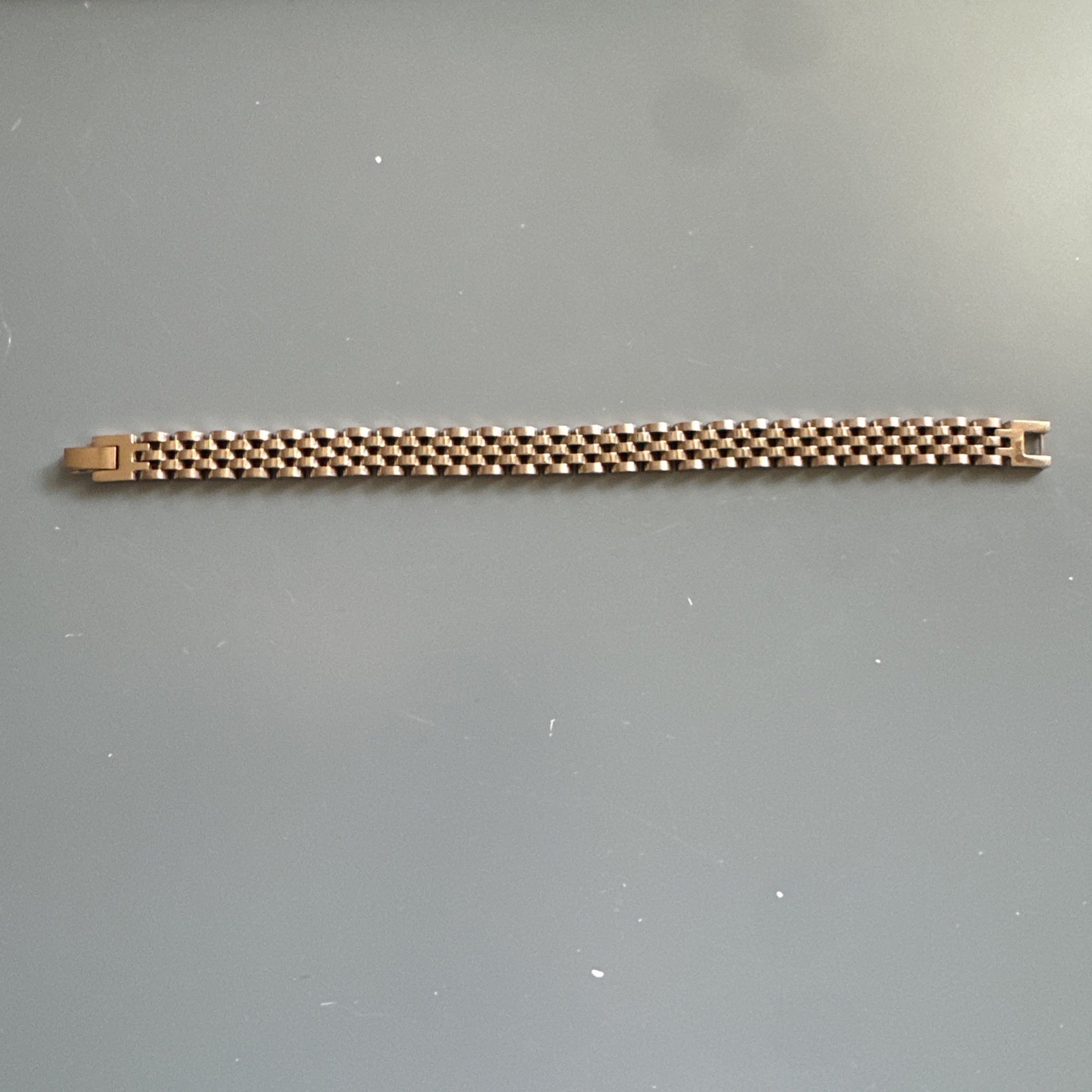 Jubilee Style Link Bracelet Rose Gold Stainless Steel 8 Inch Gift Luxury Women’s