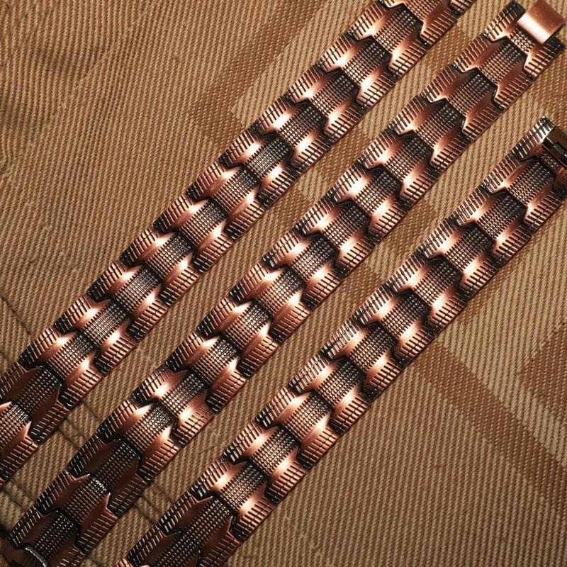 GMOX 99% Man Copper Bracelet Healing Bracelet.Unisex,Hand Made High Gauge Copper