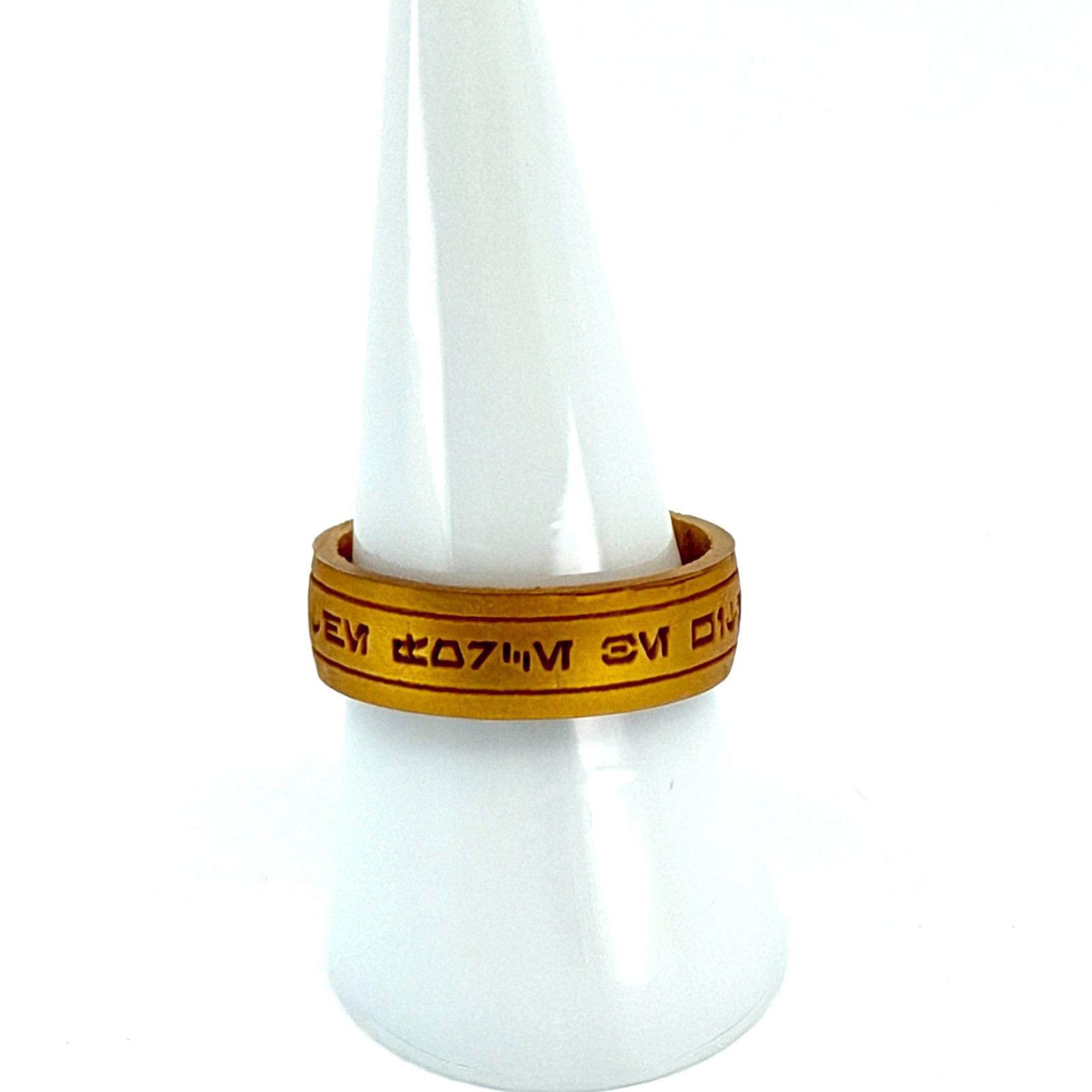 Enso Star Wars Silicone Ring May the Force Be With Aurebesh Gold Pick a Size