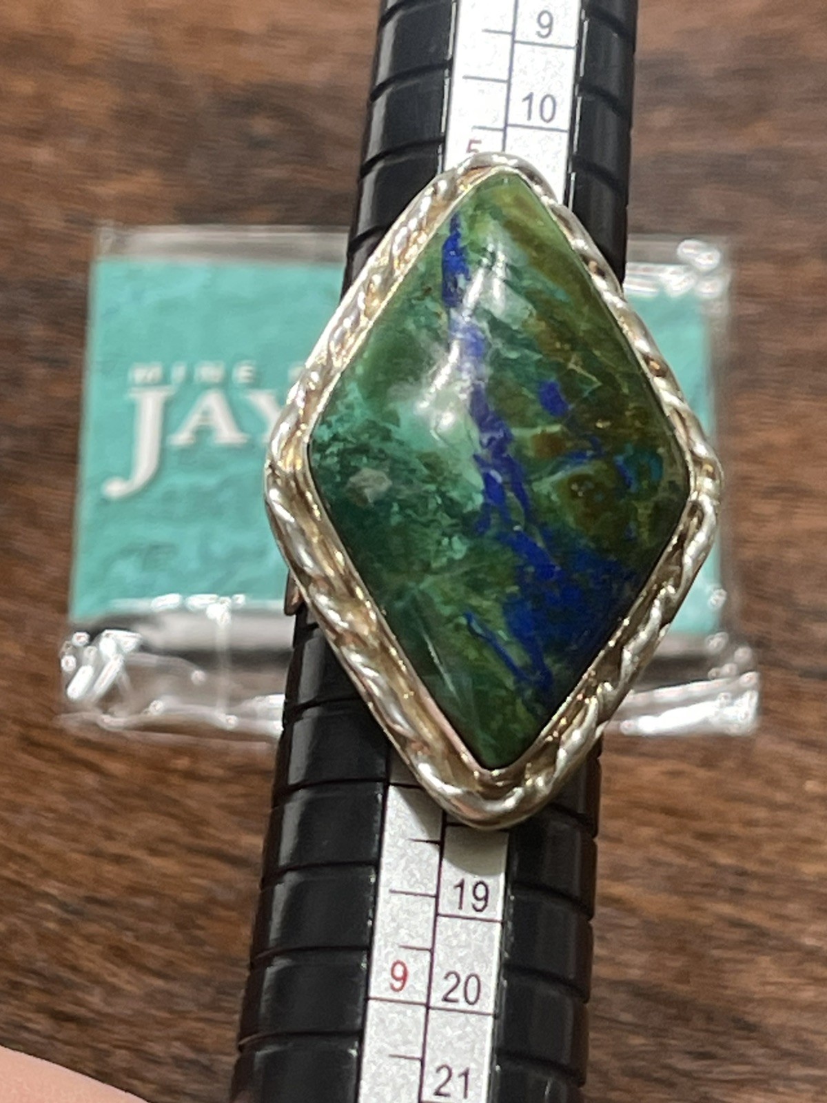 925 Jay King Sterling Silver Azurite Malachite Azurmalachite Ring 6.75 Statement
