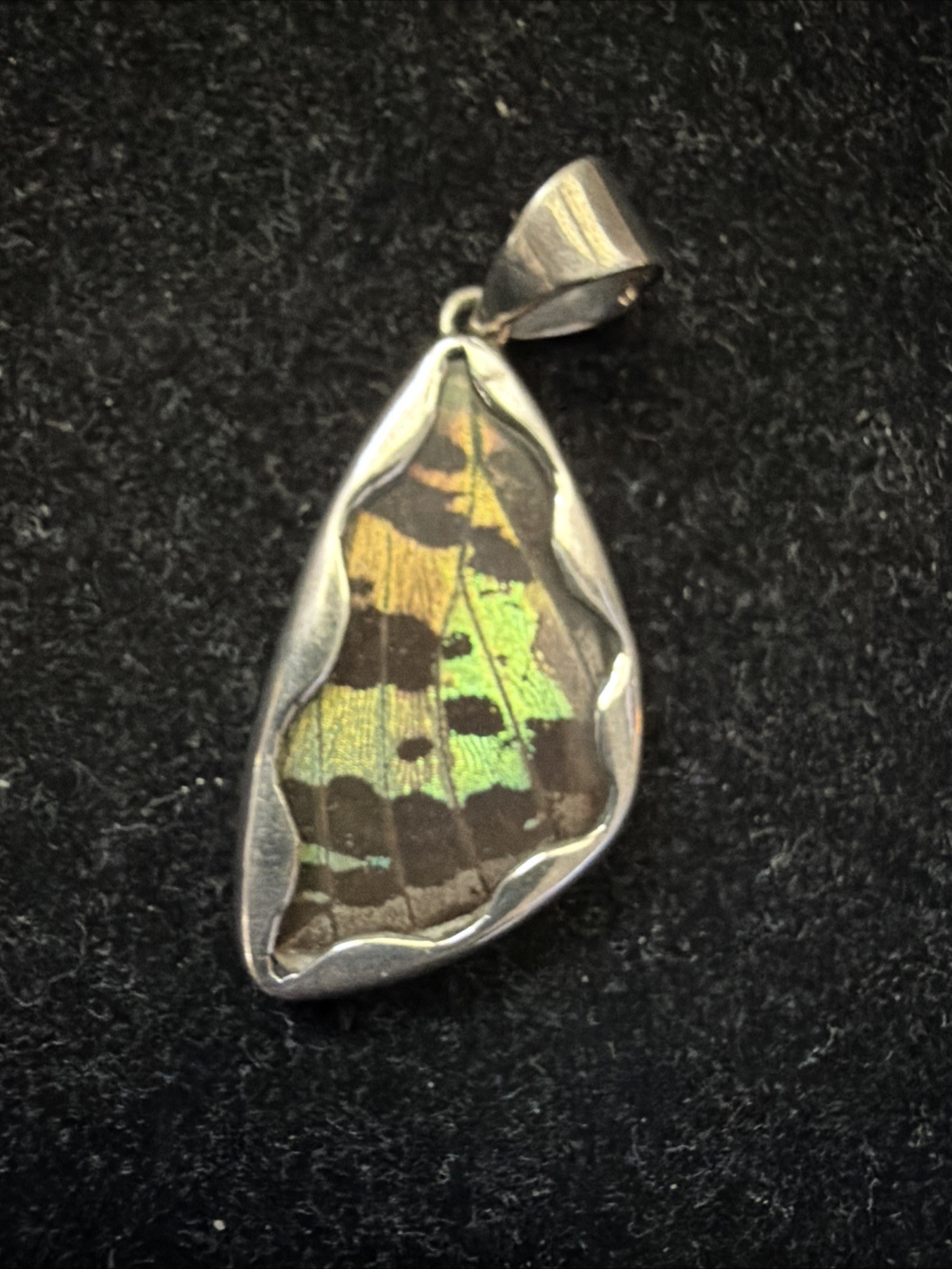 BUTTERFLY WING DOUBLE SIDED IN BEAUTIFUL 925 STERLING SILVER PENDANT