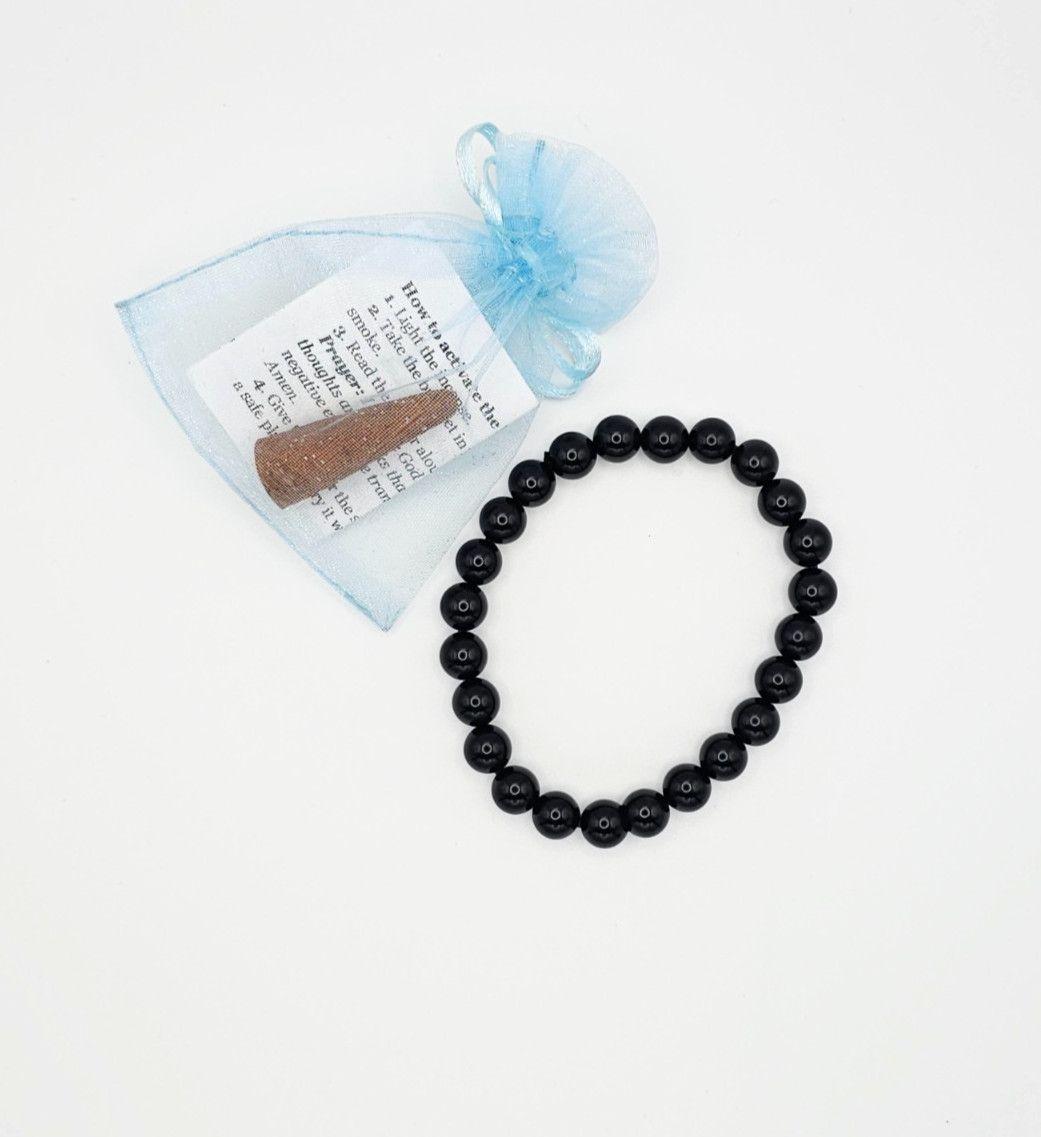 Pulsera Cuarzo Turmalina – Tourmaline Quartz Bracelet Aleja energias negativas