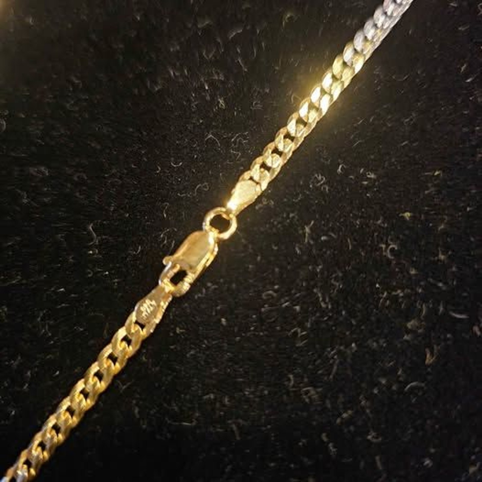 6.0CTW VVSD Moissanite Cross on 20″ tri-colored chain in .925 sterling silver
