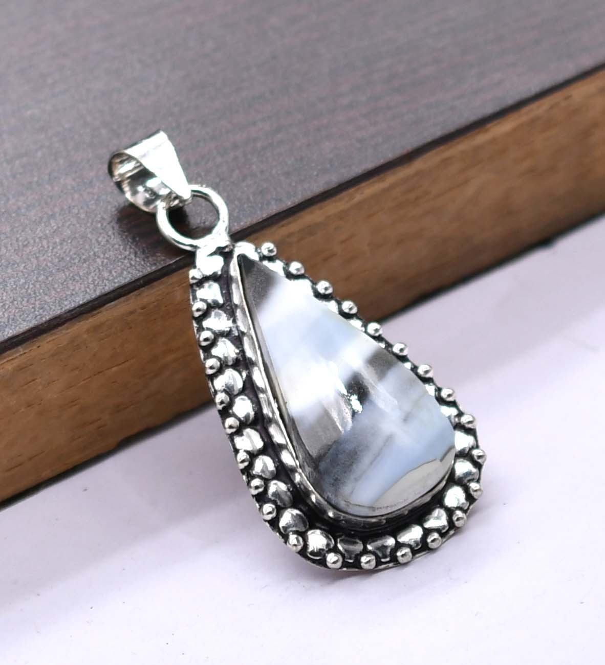 Owyhee Opal Gemstone Ethnic Handmade Pendant Jewelry 3.25″ P 5217