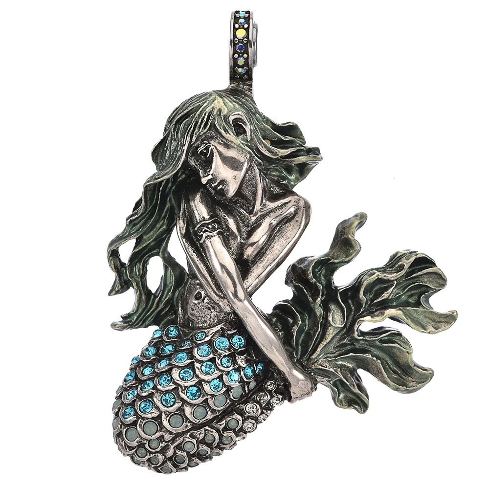 Kirks Folly Siren Mermaid Magnetic Enhancer antique silver ox
