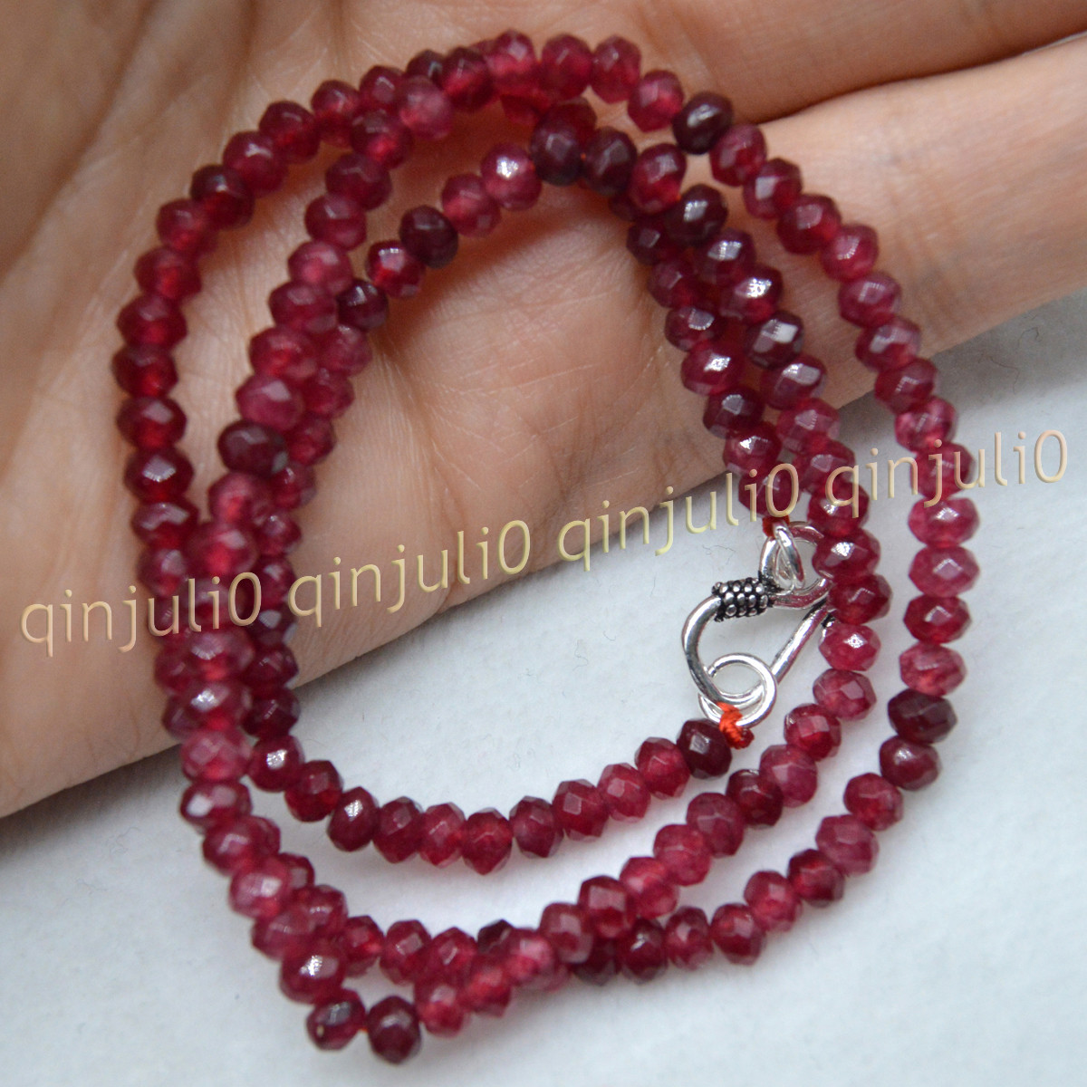 Multicolor 2x4mm Faceted Assorted Gemstones Jade Rondelle Beads Necklace 16-36”
