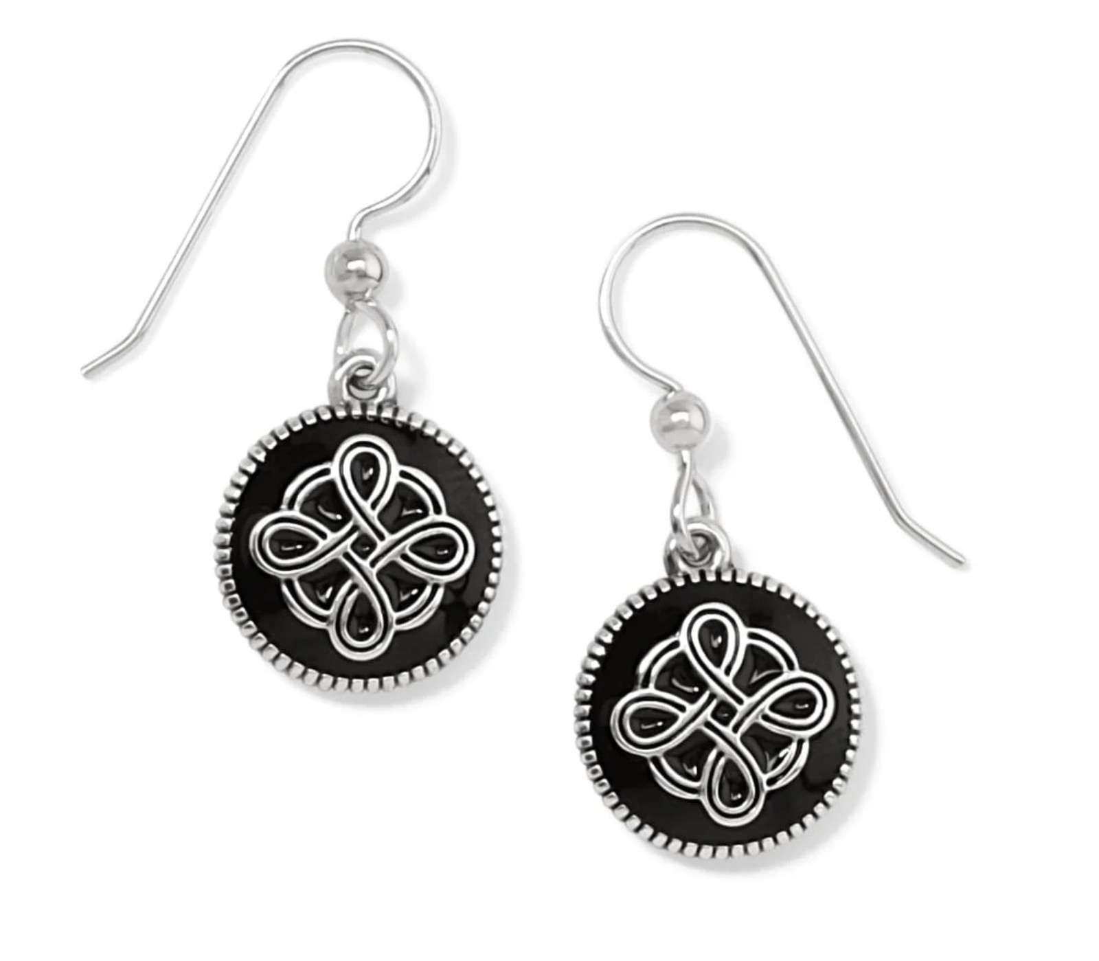 Brighton INTERLOK NOIR French Wire Earrings Style JA7253 MSRP $52 NWT