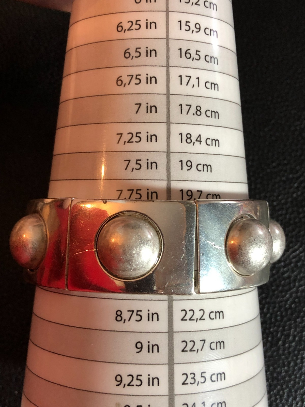 Silver Bangle Stretch Bracelet Fashion Statement Modern Brutalist Set 3pc 8513