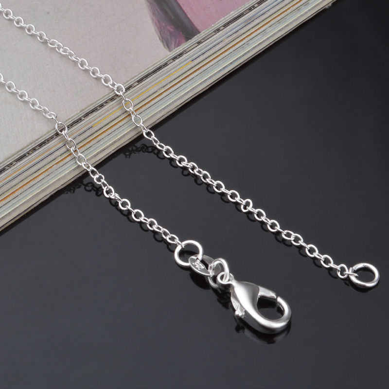 Sterling Silver Round Chain Necklace 925 Stamped Dainty Elegant APPROX 1.2MM
