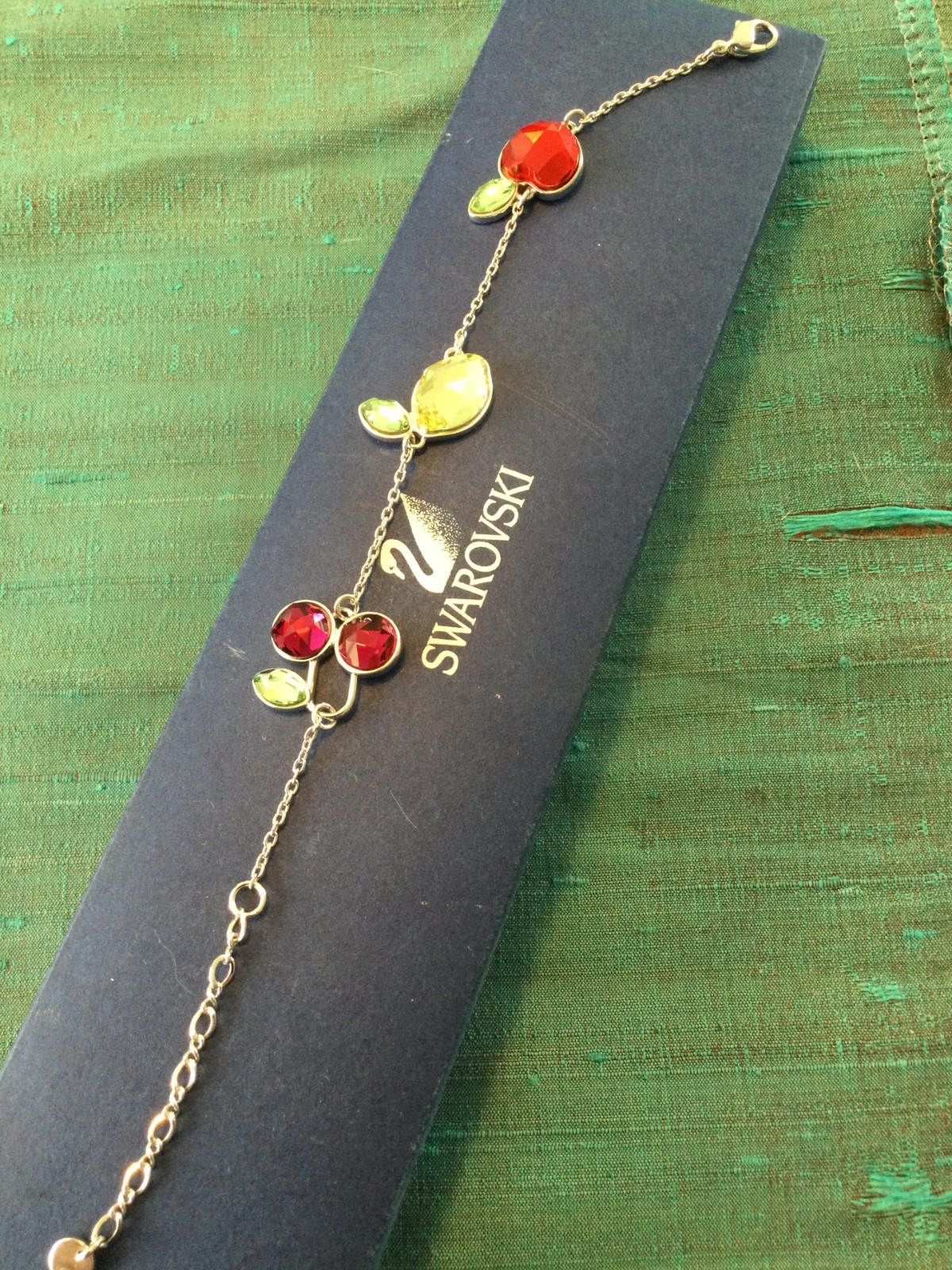 Authentic Signed Swarovski Multicoloured FRUITY Bracelet, Boxed with Tag