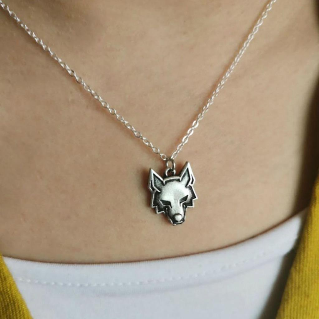 WOLF NECKLACE 18″ Chain Pewter Face Pendant Outdoor Mountain Wilderness NEW