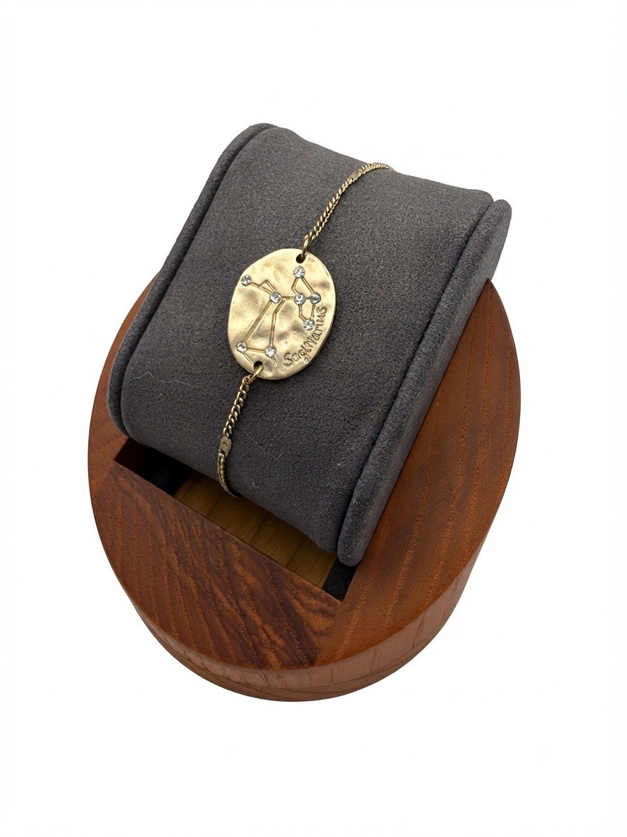 Anthropologie Sagittarius Constellation Bolo Bracelet Gold Adjustable Zodiac